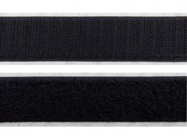 VELCRO® Flausch, Farbe: schwarz - selbstklebend 